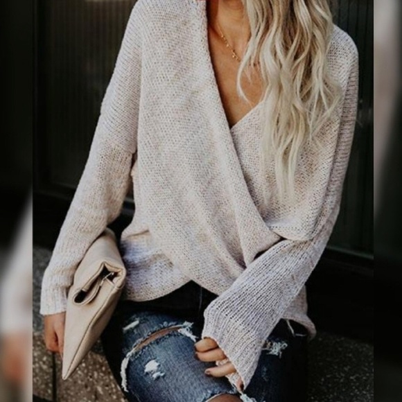 boutique Sweaters - Drape front sweater
